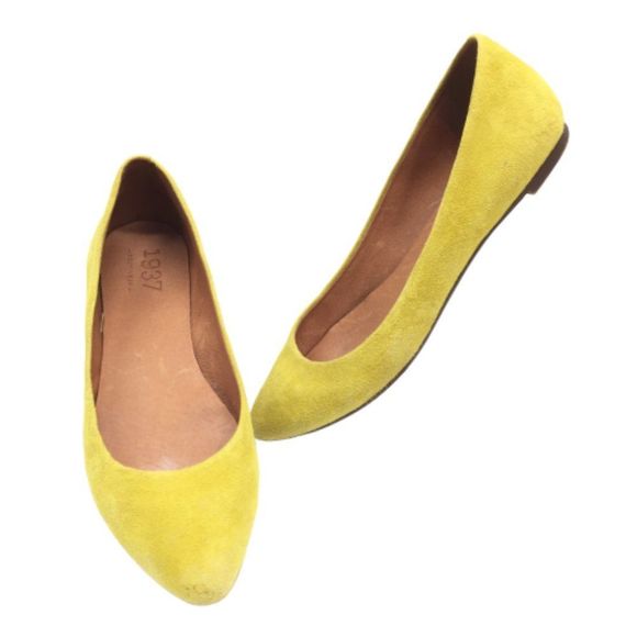 Madewell Shoes - MADEWELL 1937 Yellow Suede Ballet Flat 7.5